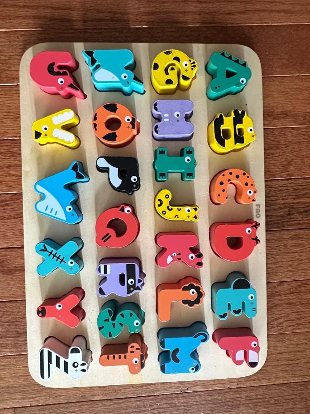 FAO Schwarz Learning Letters Animal Alphabet Board